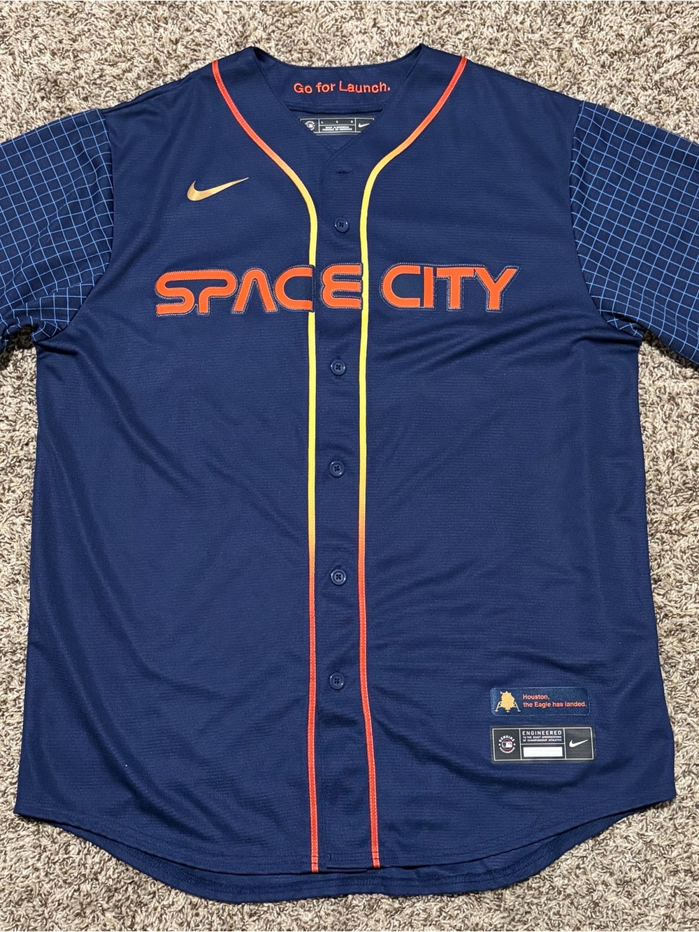 Nike Houston Astros Space City MLB Baseball Jersey Size Large